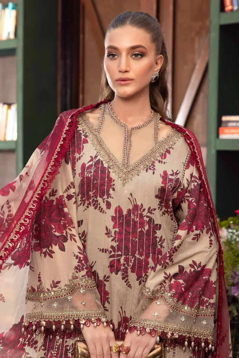 Maria B | M Prints Spring 24 | MPT-2110-A by Maria B - Designer Dress  - Type : Ladies Clothes - Available at Libayah - 100% Original 