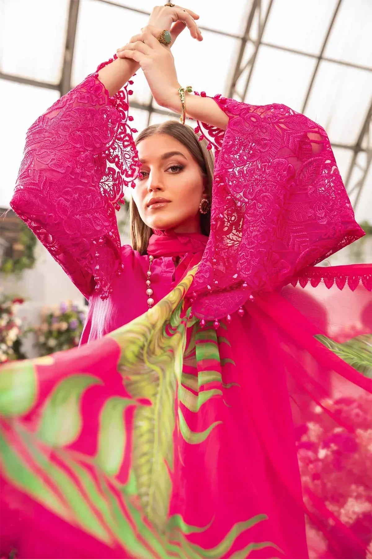 Maria B | M Prints Spring 24 | MPT-2101-B by Maria B - Designer Dress  - Type : Ladies Clothes - Available at Libayah - 100% Original 