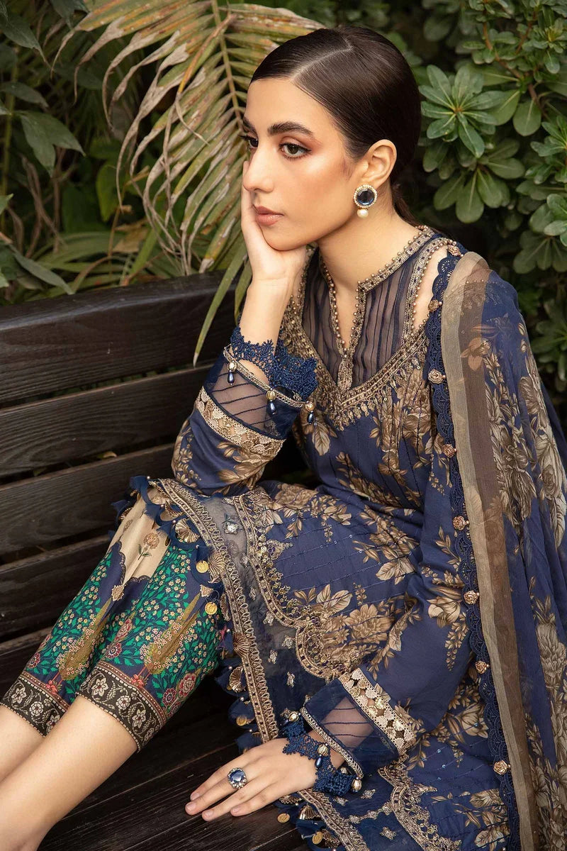 Maria B | M Prints Spring 24 | MPT-2110-B by Maria B - Designer Dress  - Type : Ladies Clothes - Available at Libayah - 100% Original 