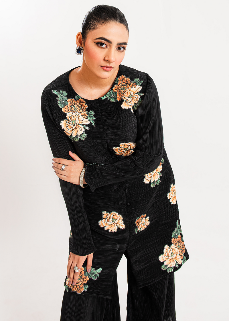 Maria Osama Khan | Claire Pleated Silk | Twilight by Maria Osama Khan - Designer Dress - Type: Ladies Clothes - Available at Libayah - 100% Original