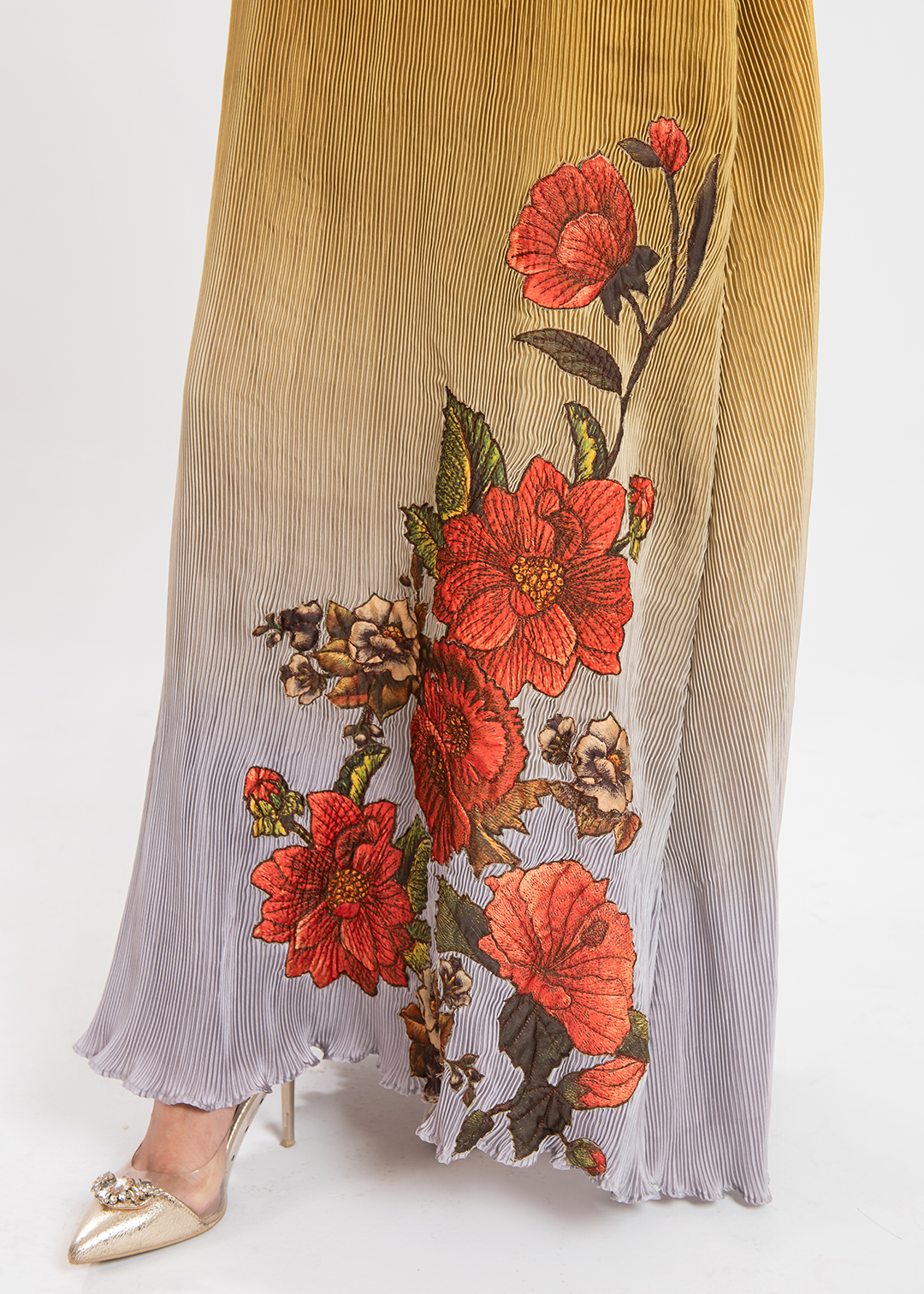 Maria Osama Khan | Claire Pleated Silk | Honeycomb by Maria Osama Khan - Designer Dress - Type: Ladies Clothes - Available at Libayah - 100% Original