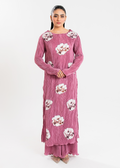 Maria Osama Khan | Claire Pleated Silk | Rosy by Maria Osama Khan - Designer Dress - Type: Ladies Clothes - Available at Libayah - 100% Original