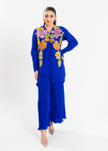 Maria Osama Khan | Claire Pleated Silk | Azure by Maria Osama Khan - Designer Dress - Type: Ladies Clothes - Available at Libayah - 100% Original