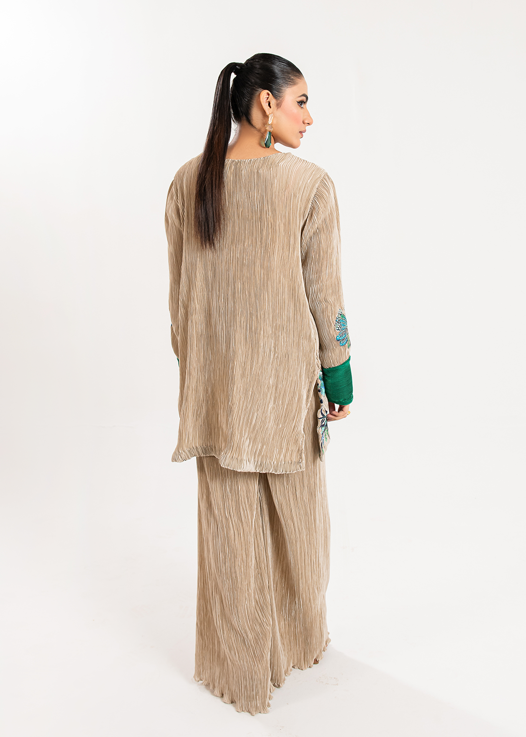 Maria Osama Khan | Claire Pleated Silk | Stardust by Maria Osama Khan - Designer Dress - Type: Ladies Clothes - Available at Libayah - 100% Original