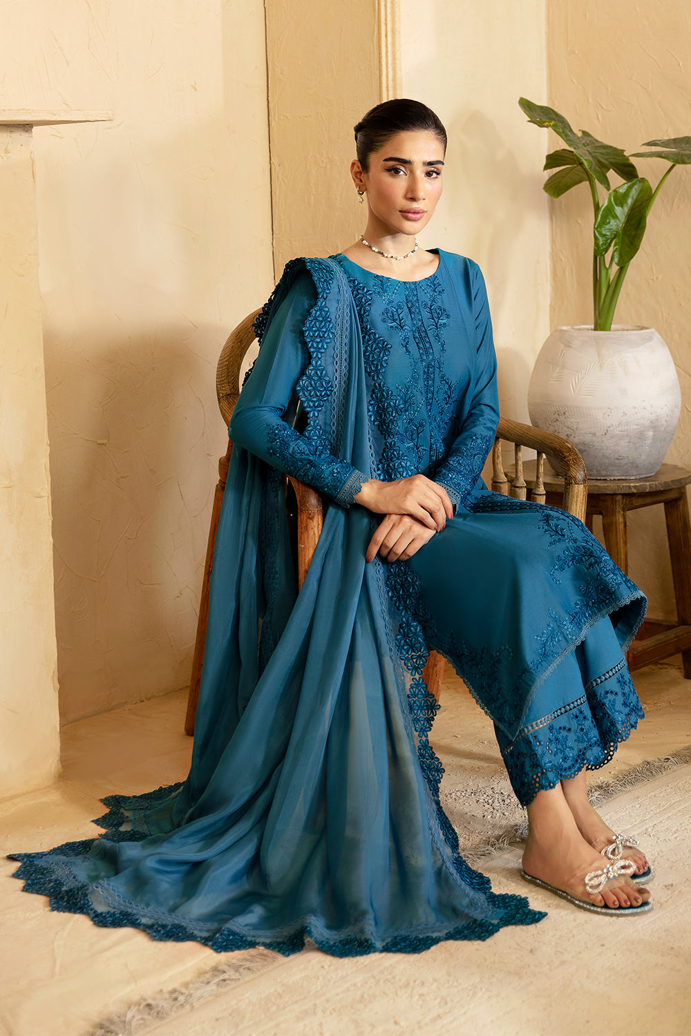 Azure | Luxury Premium Cambric 24 | Marine Whisper by Azure - Designer Dress - Type: Luxury - Available at Libayah - 100% Original