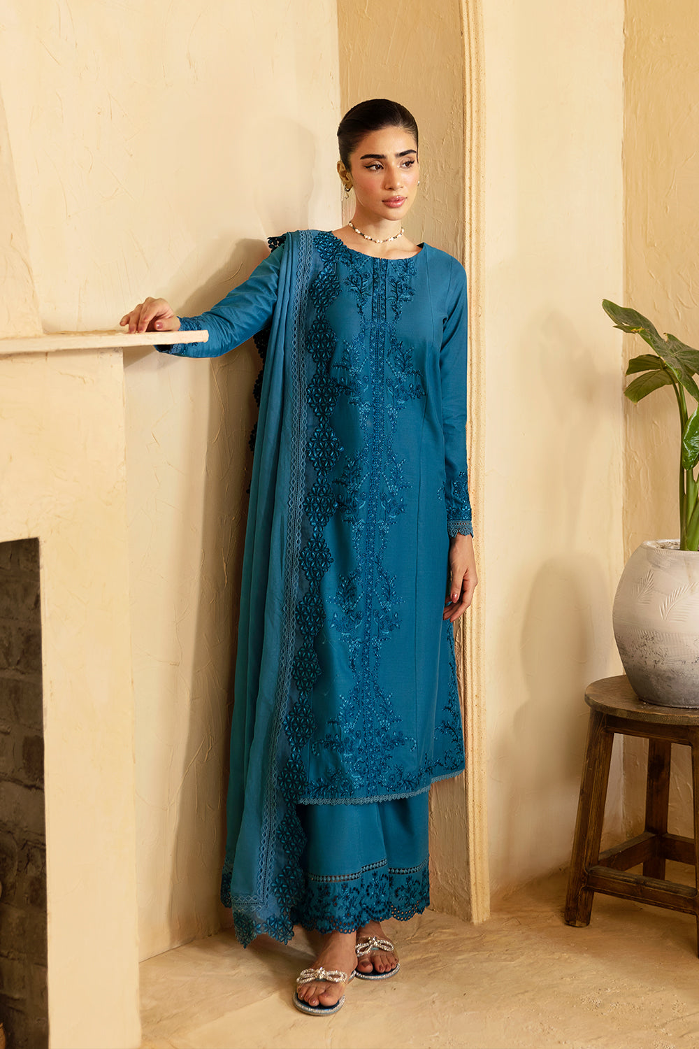 Azure | Luxury Premium Cambric 24 | Marine Whisper by Azure - Designer Dress - Type: Luxury - Available at Libayah - 100% Original