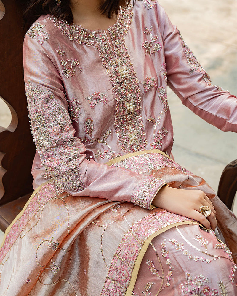 Mushq | Sunehri Lama Silk | Marium by Mushq - Designer Dress  - Type : Ladies Clothes - Available at Libayah - 100% Original 