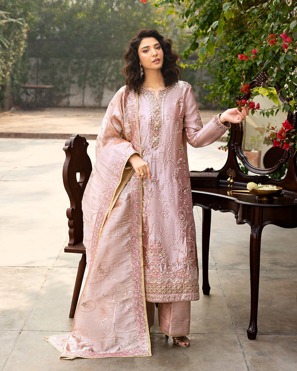 Mushq | Sunehri Lama Silk | Marium by Mushq - Designer Dress  - Type : Ladies Clothes - Available at Libayah - 100% Original 