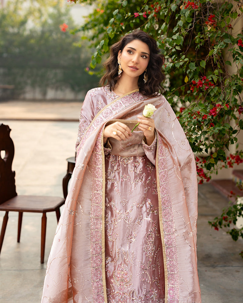 Mushq | Sunehri Lama Silk | Marium by Mushq - Designer Dress  - Type : Ladies Clothes - Available at Libayah - 100% Original 
