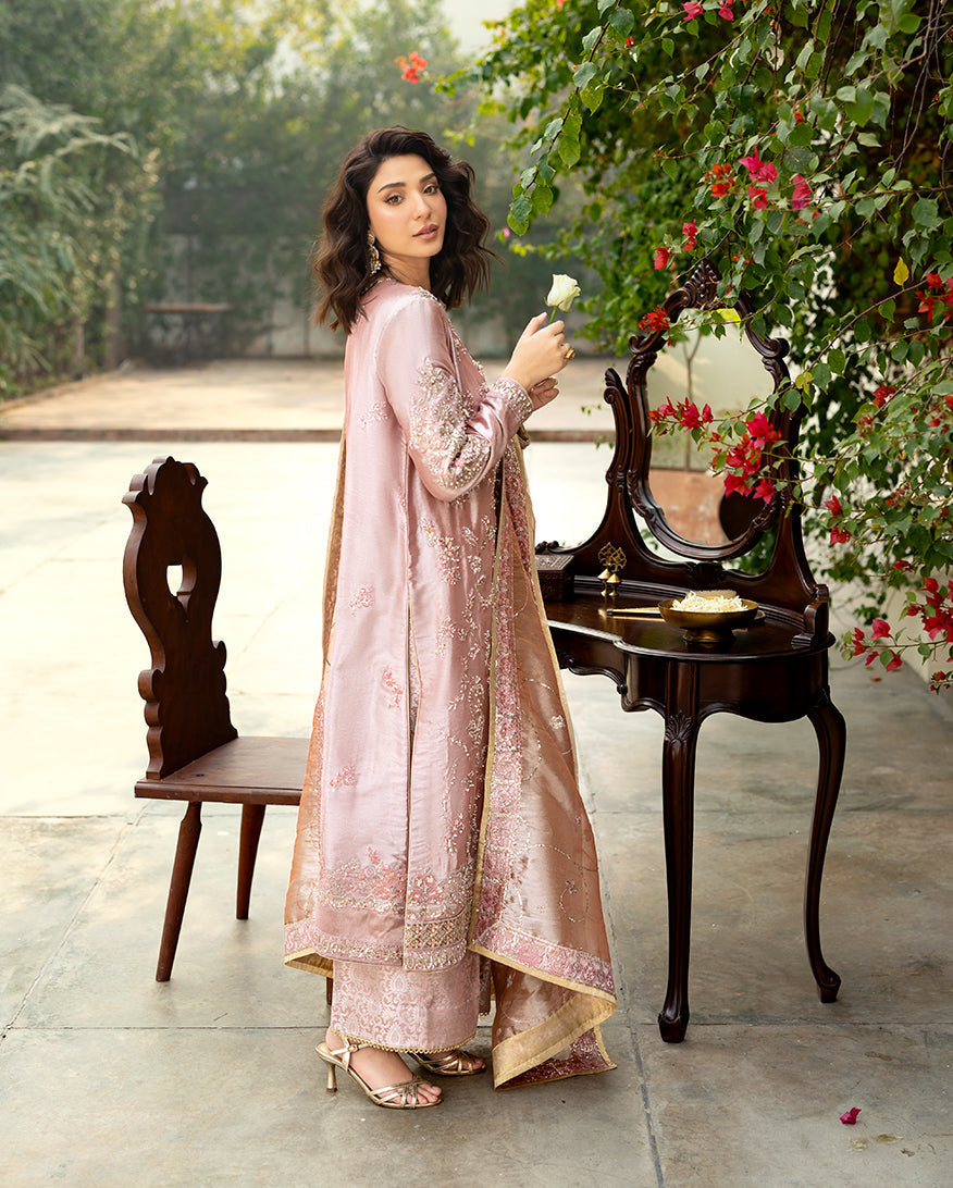Mushq | Sunehri Lama Silk | Marium by Mushq - Designer Dress  - Type : Ladies Clothes - Available at Libayah - 100% Original 