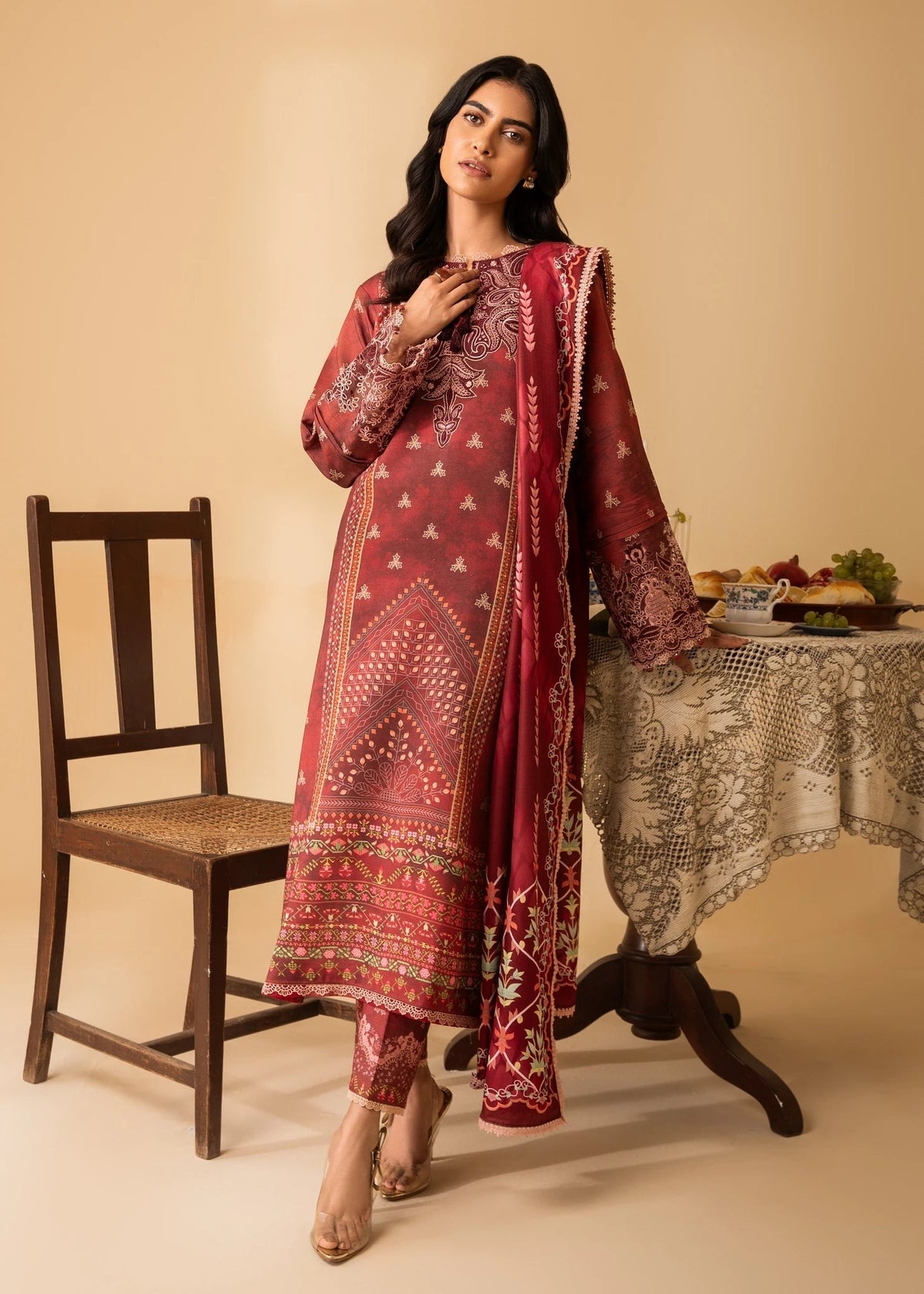 Aabyaan | Izabel Prints Linen Edit 24 | TAHLIA (AZ-09) by Aabyaan - Designer Dress - Type: Ladies Clothes - Available at Libayah - 100% Original