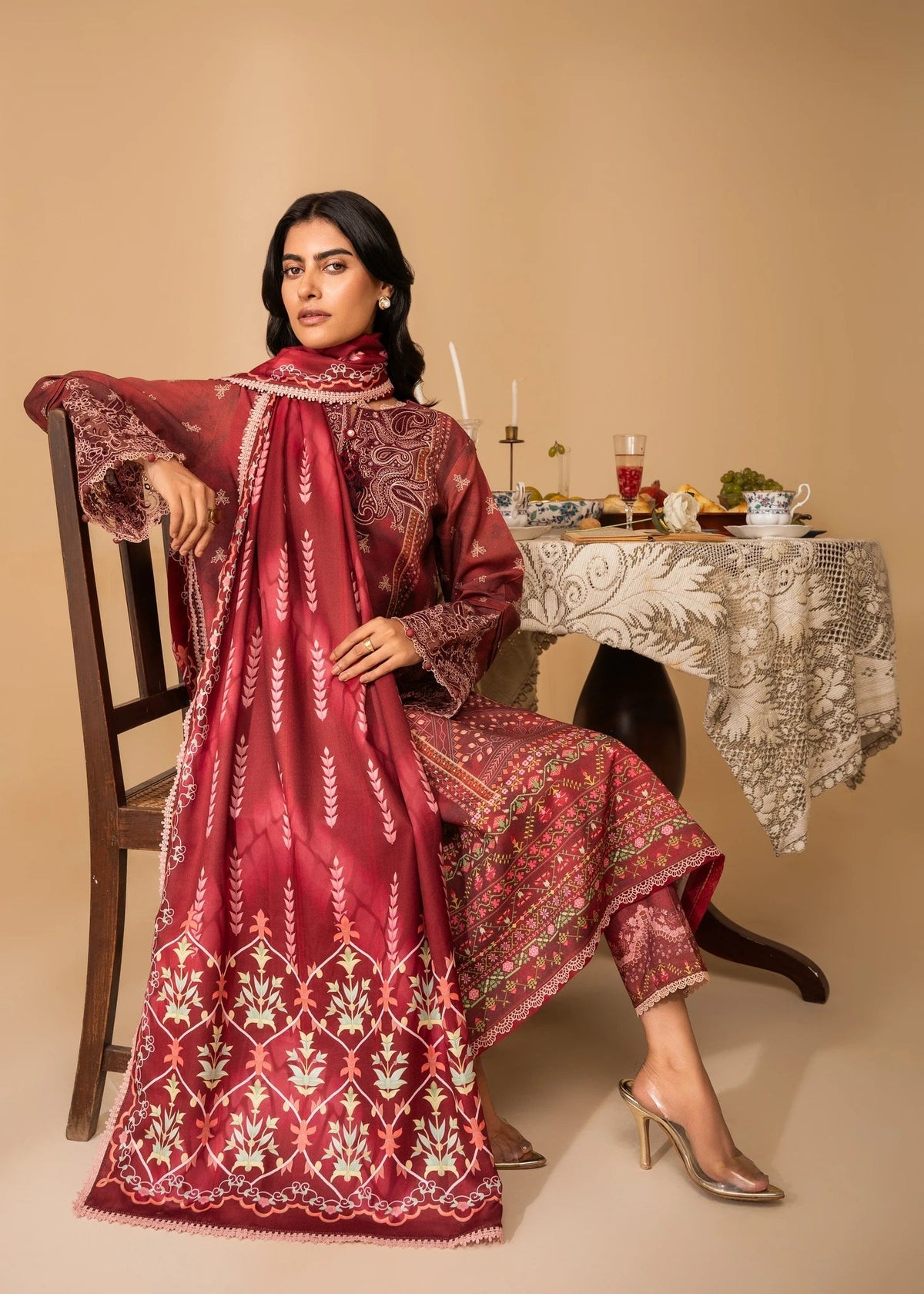 Aabyaan | Izabel Prints Linen Edit 24 | TAHLIA (AZ-09) by Aabyaan - Designer Dress - Type: Ladies Clothes - Available at Libayah - 100% Original
