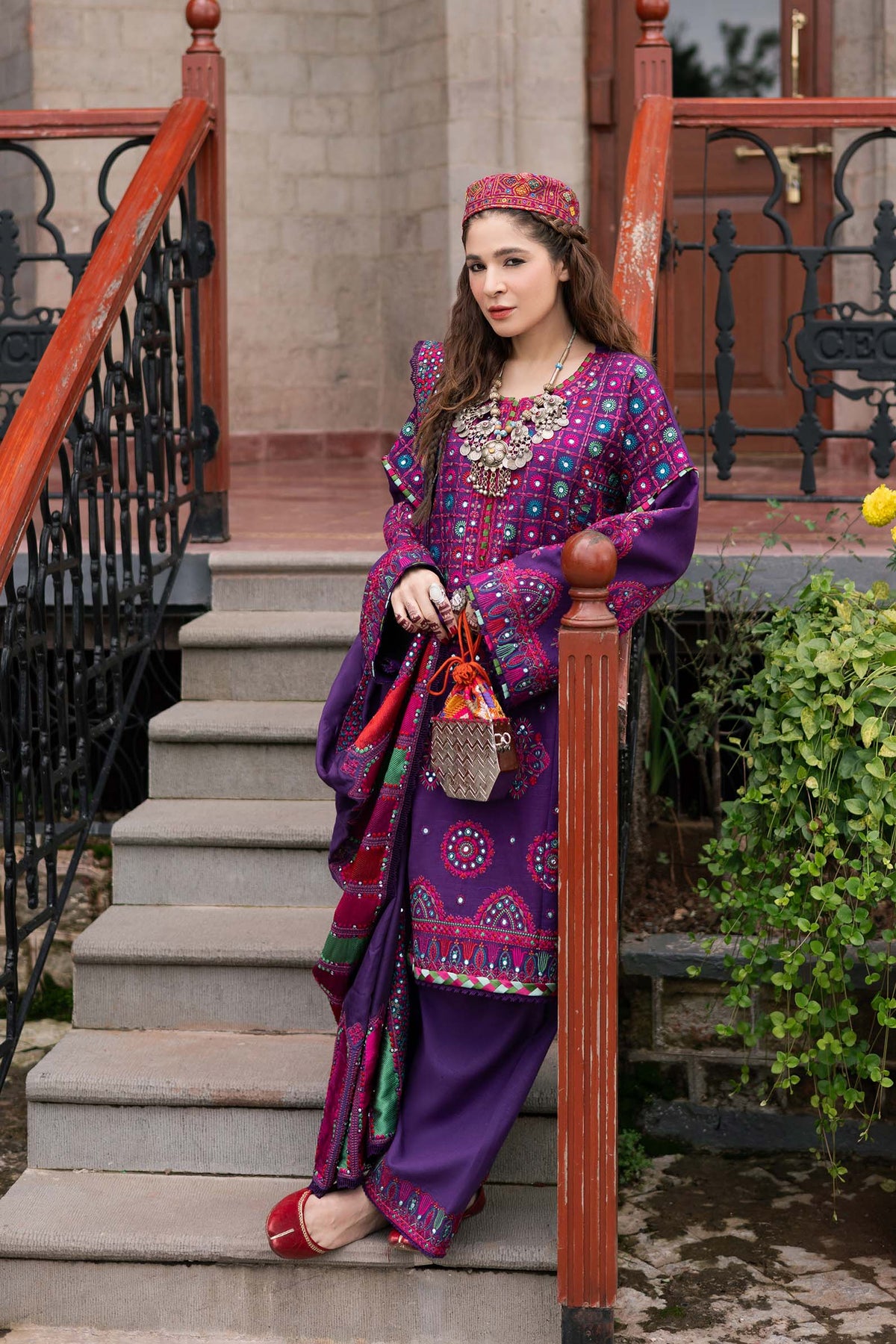Maryam Hussain | Silk Edit |  Plum by Maryam Hussain - Designer Dress - Type: Ladies Clothes - Available at Libayah - 100% Original