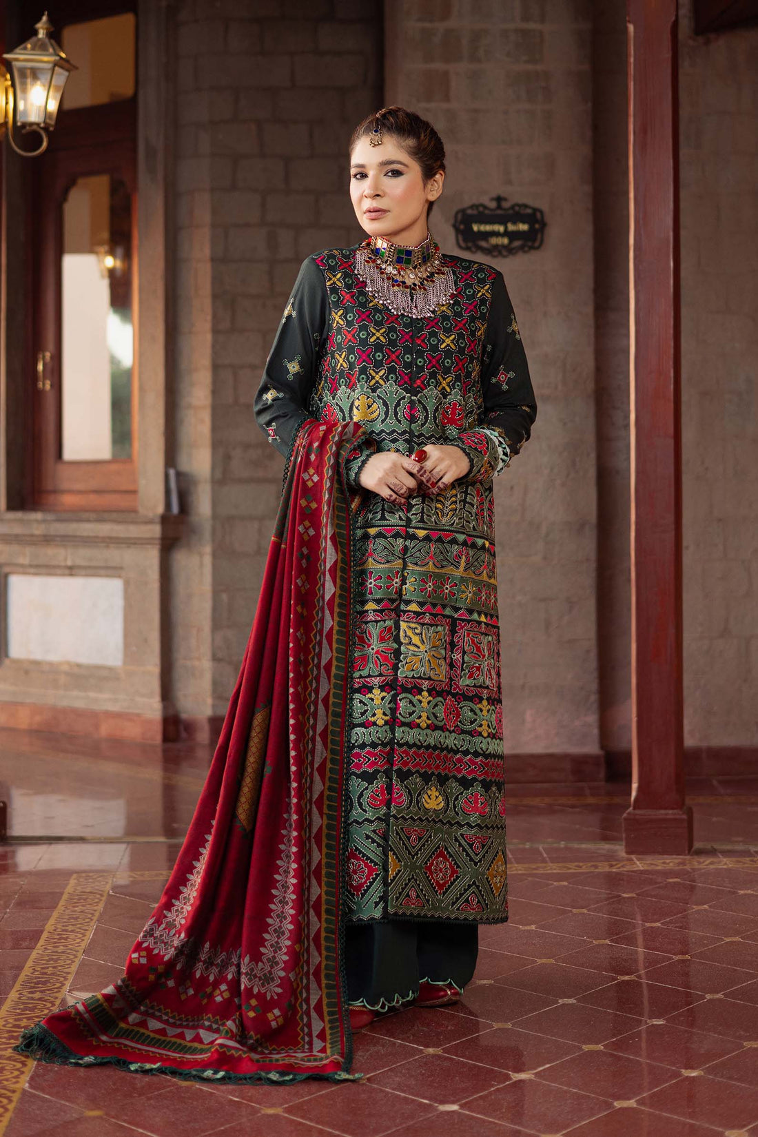 Maryam Hussain | Silk Edit |  Forest by Maryam Hussain - Designer Dress - Type: Ladies Clothes - Available at Libayah - 100% Original