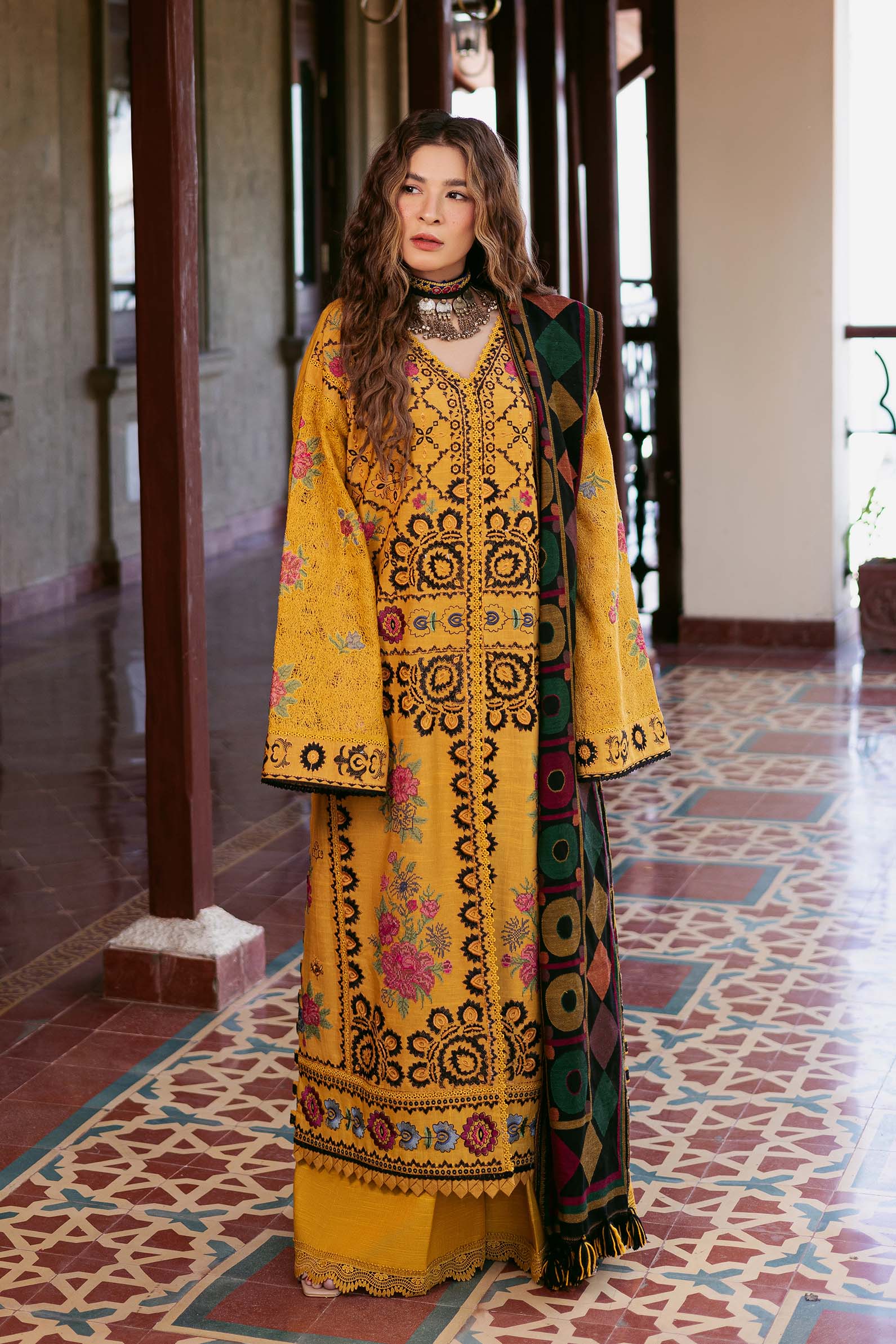 Maryam Hussain | Winter Shawl 2024 |  Hazel by Maryam Hussain - Designer Dress - Type: Ladies Clothes - Available at Libayah - 100% Original