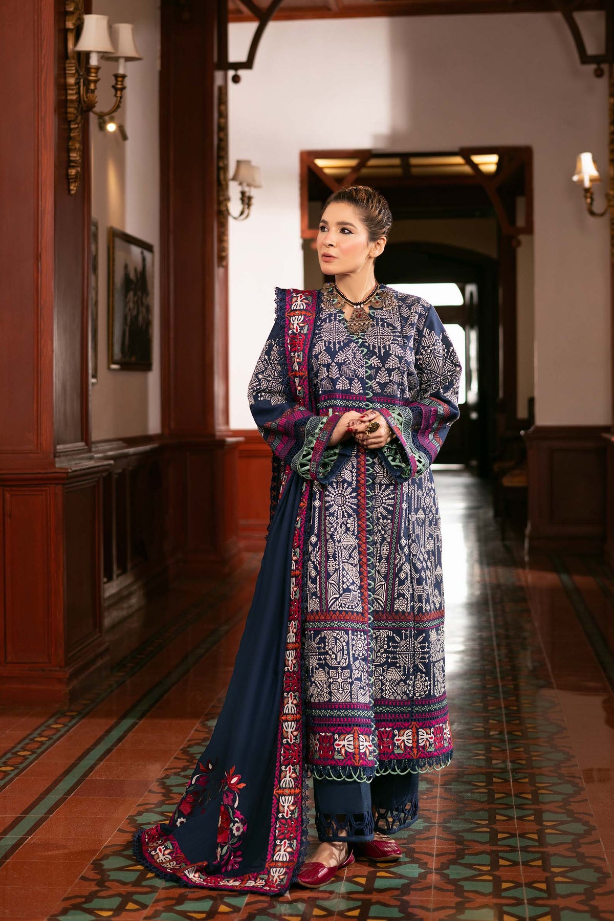Maryam Hussain | Winter Shawl 2024 |  Breeze by Maryam Hussain - Designer Dress - Type: Ladies Clothes - Available at Libayah - 100% Original