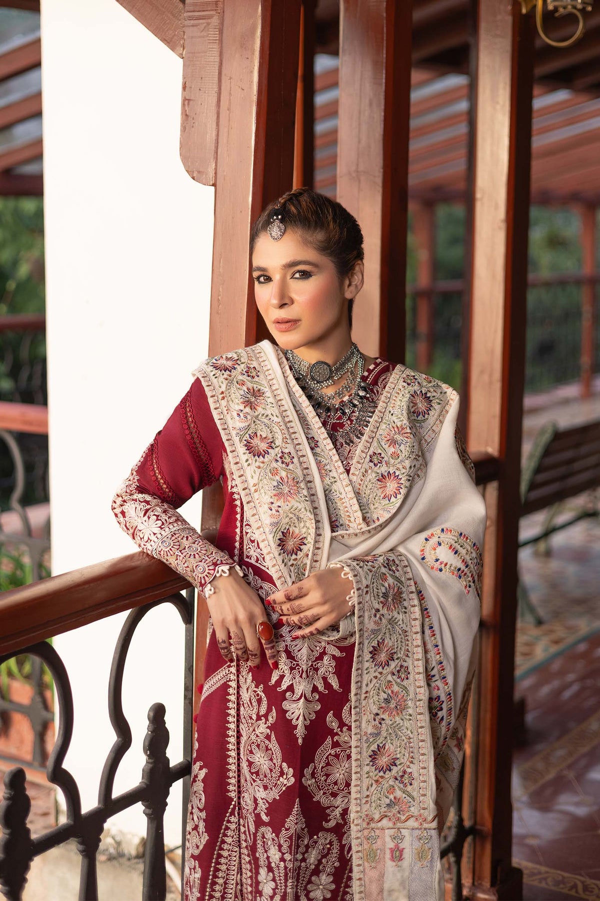 Maryam Hussain | Winter Shawl 2024 |  Jade by Maryam Hussain - Designer Dress - Type: Ladies Clothes - Available at Libayah - 100% Original