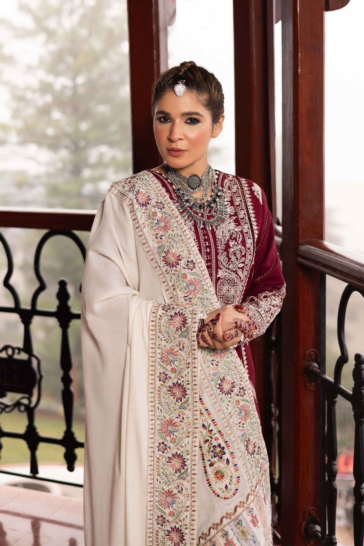 Maryam Hussain | Winter Shawl 2024 |  Jade by Maryam Hussain - Designer Dress - Type: Ladies Clothes - Available at Libayah - 100% Original