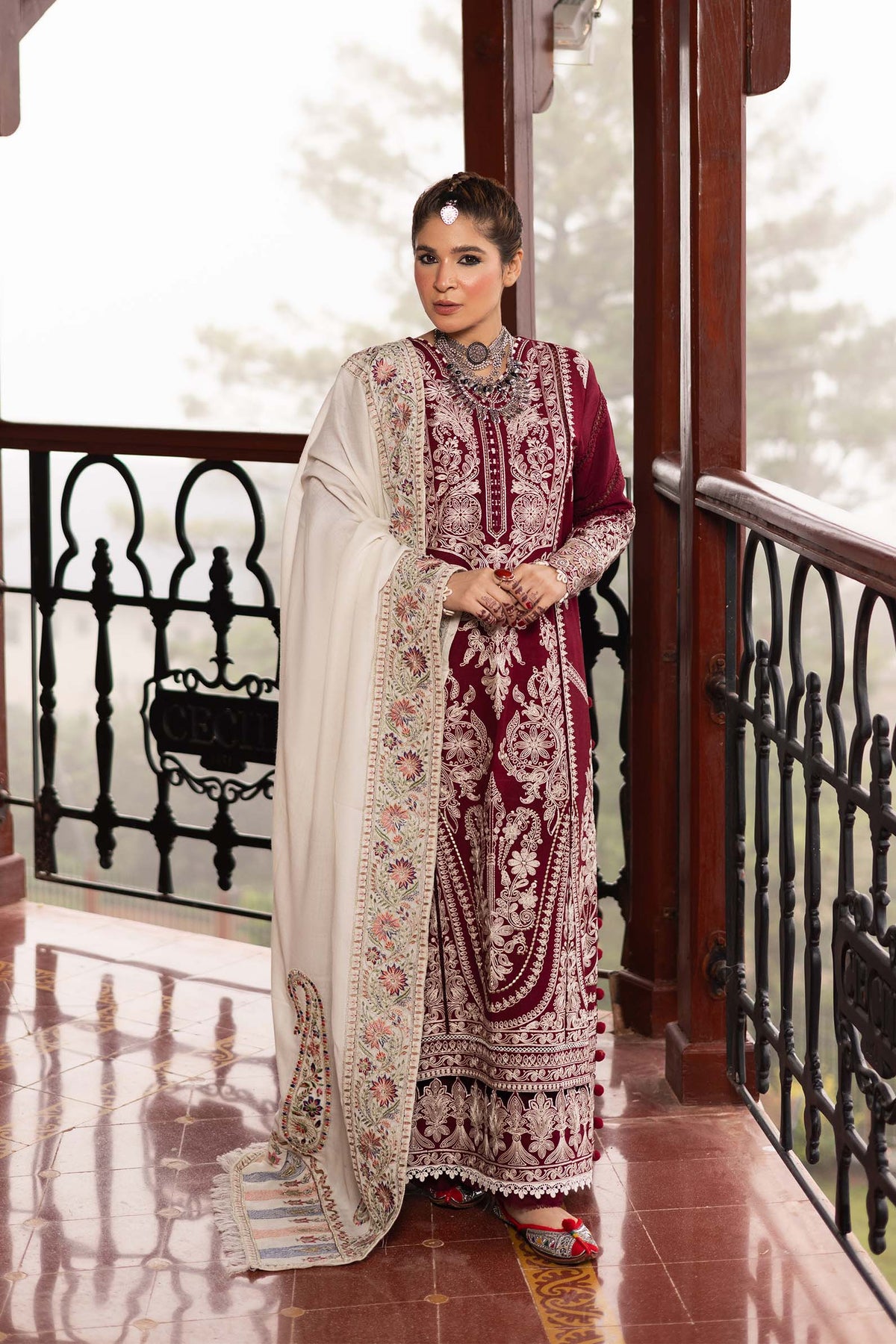 Maryam Hussain | Winter Shawl 2024 |  Jade by Maryam Hussain - Designer Dress - Type: Ladies Clothes - Available at Libayah - 100% Original