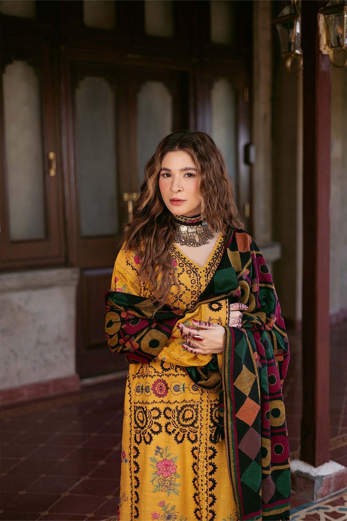 Maryam Hussain | Winter Shawl 2024 |  Hazel by Maryam Hussain - Designer Dress - Type: Ladies Clothes - Available at Libayah - 100% Original