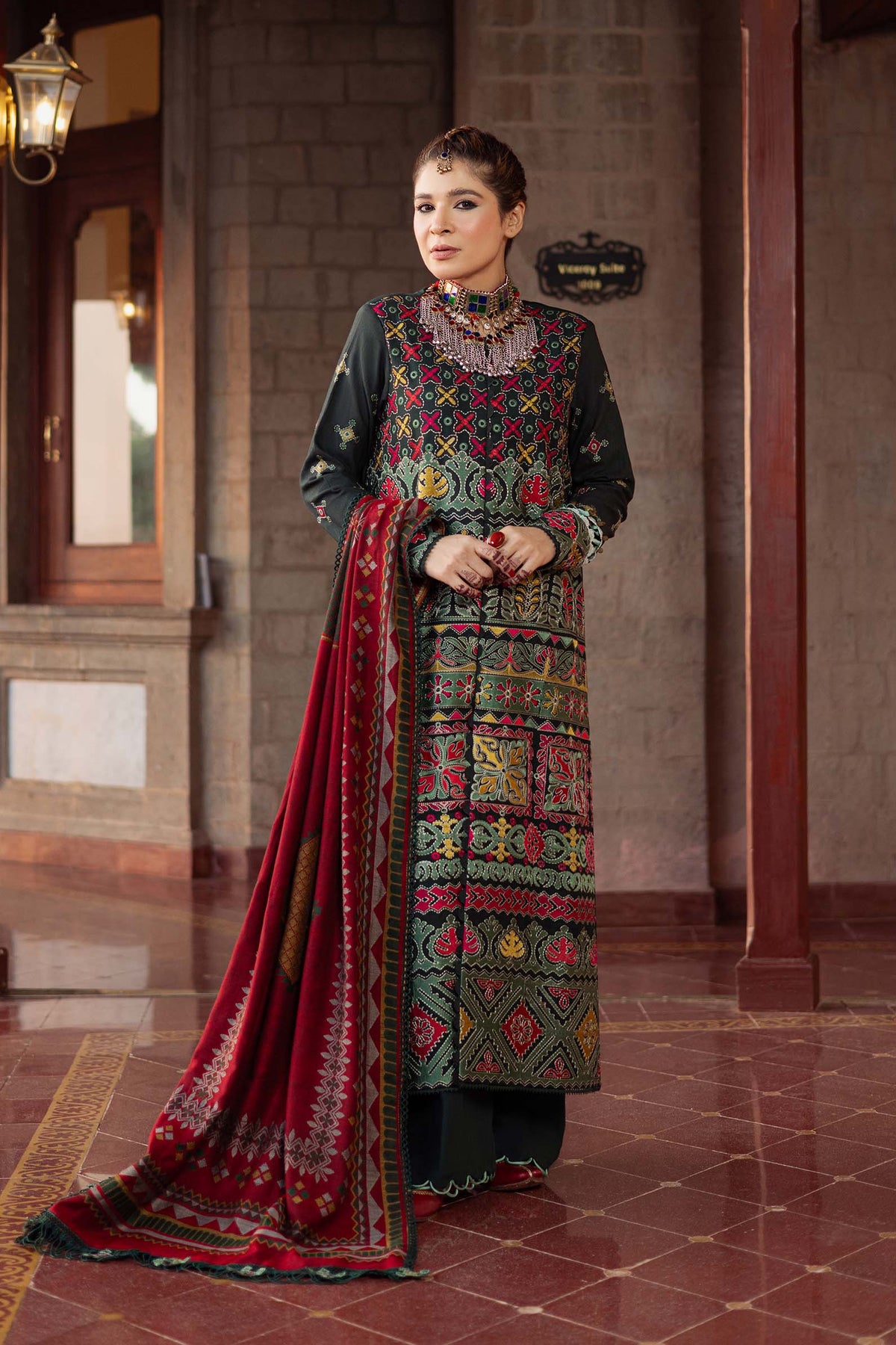 Maryam Hussain | Winter Shawl 2024 |  Forest by Maryam Hussain - Designer Dress - Type: Ladies Clothes - Available at Libayah - 100% Original