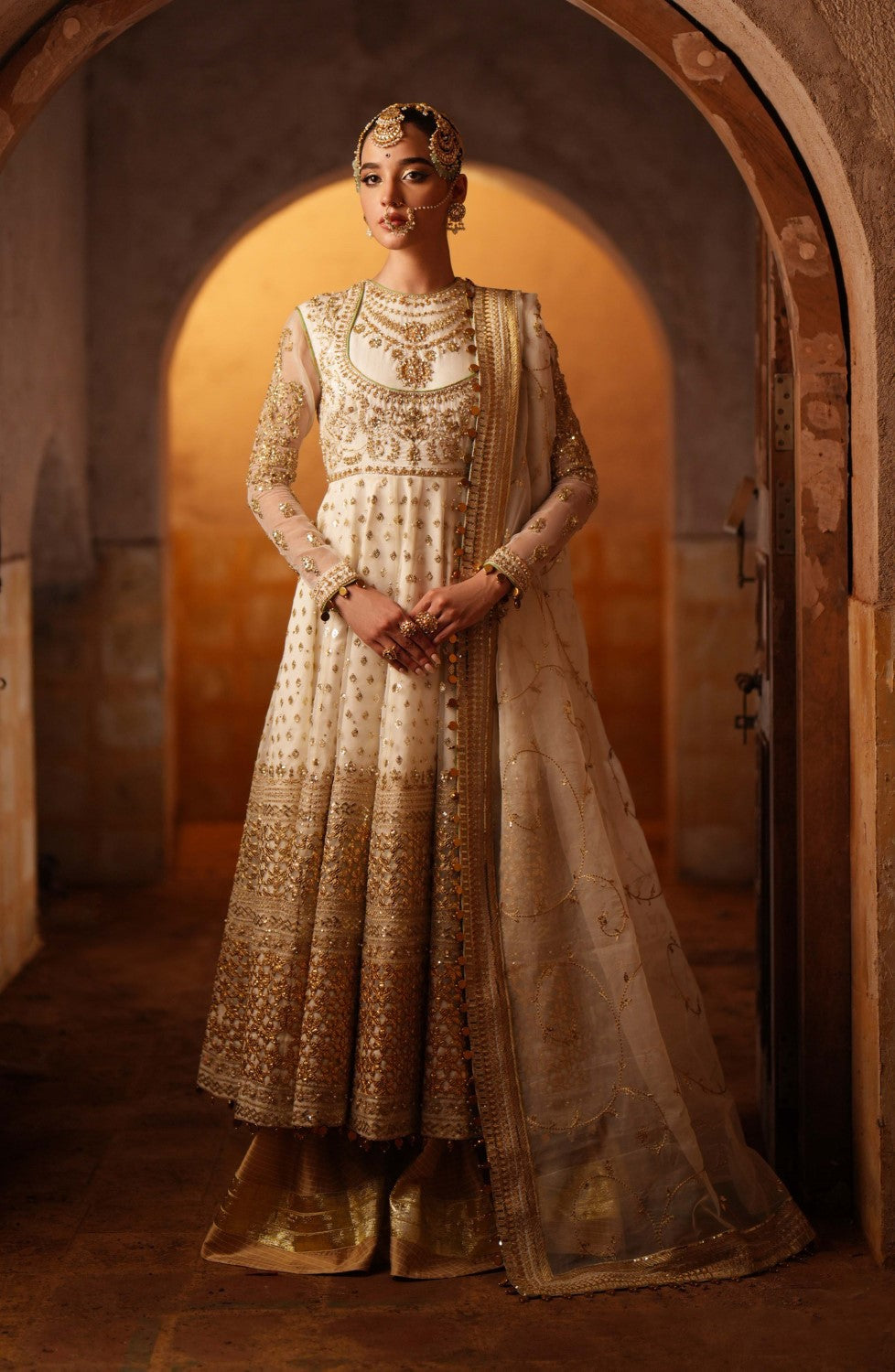 Maryum N Maria | Gul Posh Wedding Formals | Chand Bali - MS40066 by Maryum N Maria - Designer Dress - Type: Ladies Clothes - Available at Libayah - 100% Original