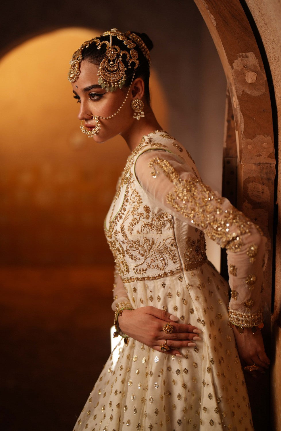 Maryum N Maria | Gul Posh Wedding Formals | Chand Bali - MS40066 by Maryum N Maria - Designer Dress - Type: Ladies Clothes - Available at Libayah - 100% Original