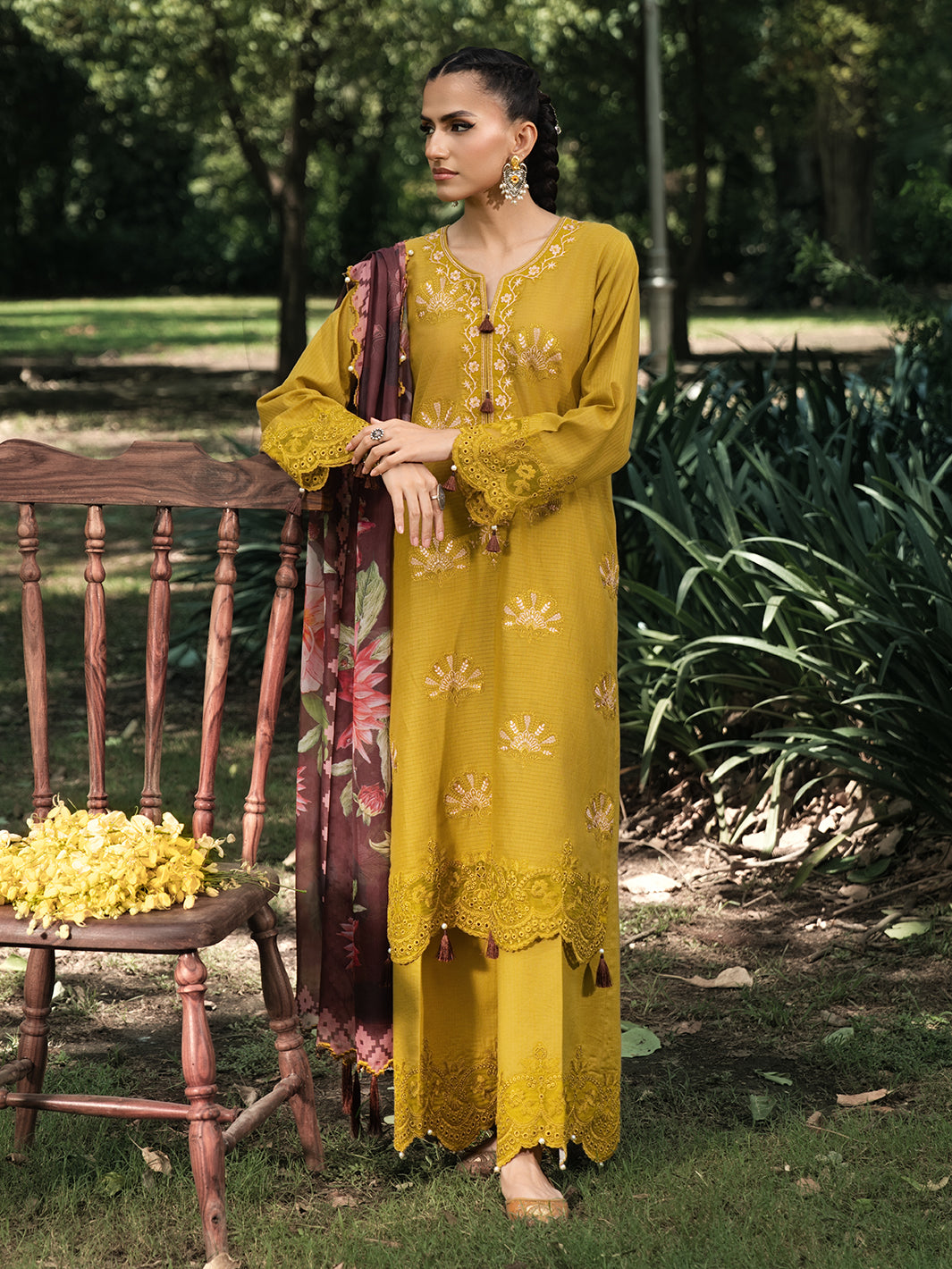 Hemstitch | The Garden Lawn | Matcha by Hemstitch - Designer Dress  - Type : Ladies Clothes - Available at Libayah - 100% Original 