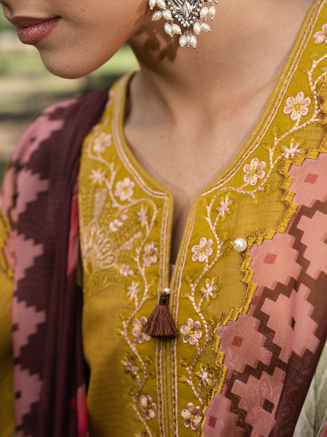 Hemstitch | The Garden Lawn | Matcha by Hemstitch - Designer Dress  - Type : Ladies Clothes - Available at Libayah - 100% Original 