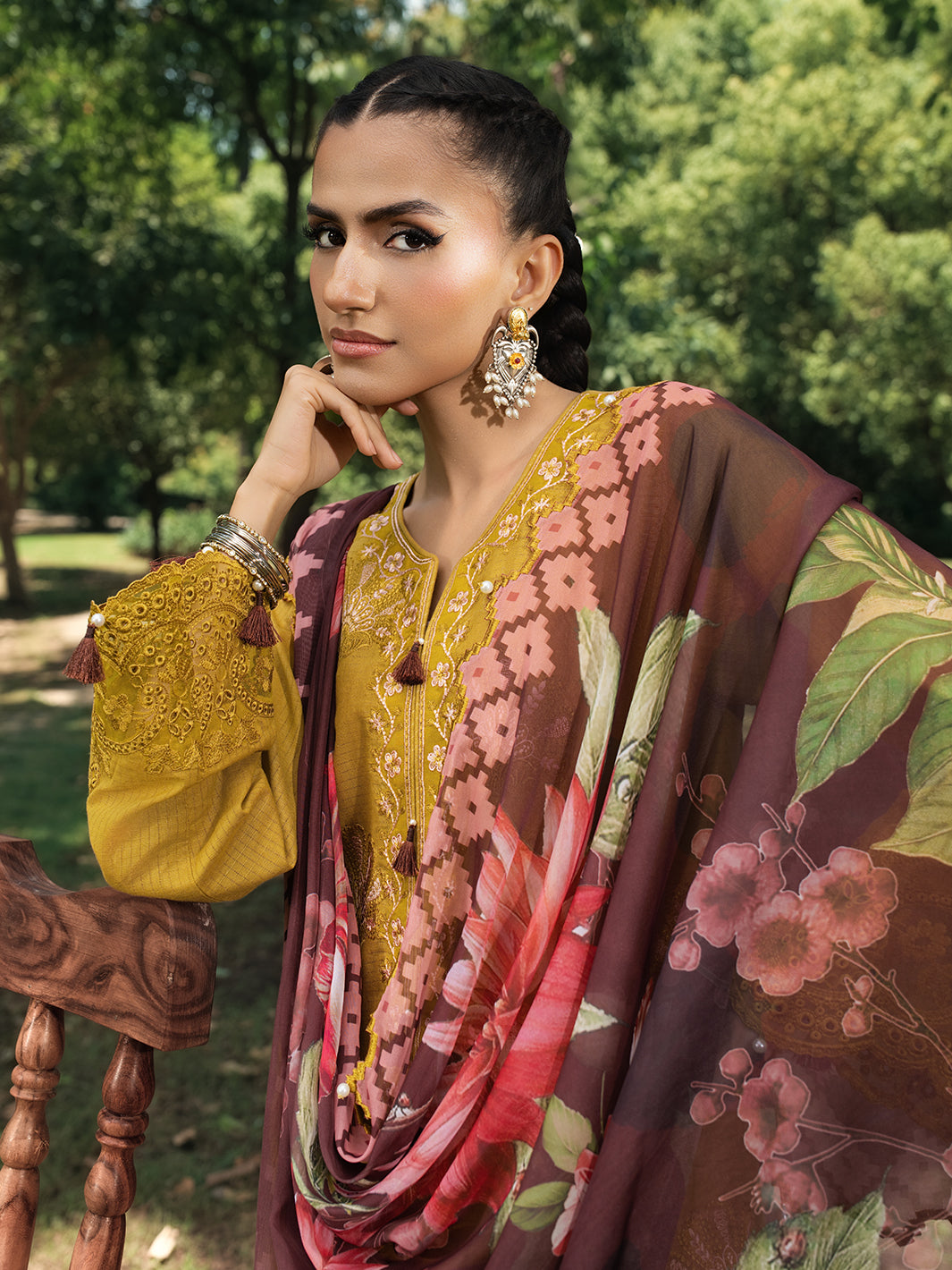 Hemstitch | The Garden Lawn | Matcha by Hemstitch - Designer Dress  - Type : Ladies Clothes - Available at Libayah - 100% Original 