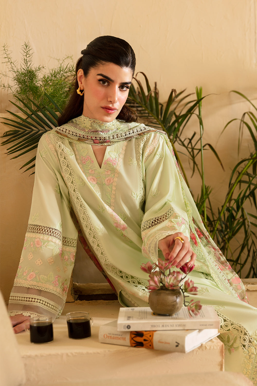 Azure | Luxury Premium Cambric 24 | Meadow Mist by Azure - Designer Dress - Type: Luxury - Available at Libayah - 100% Original