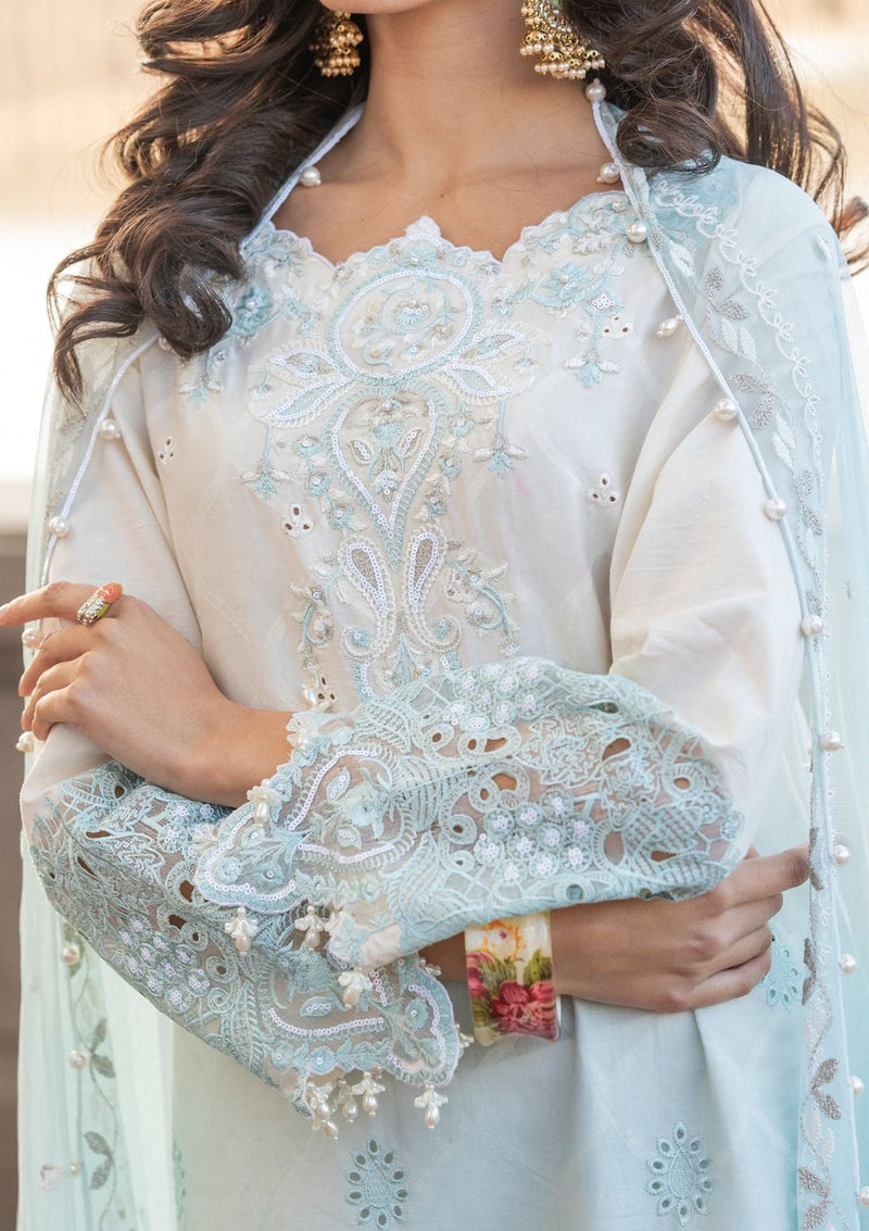 Meem | Luxury Eid Lawn 24 | MD-07 BLUE by Meem - Designer Dress - Type: Ladies Clothes - Available at Libayah - 100% Original