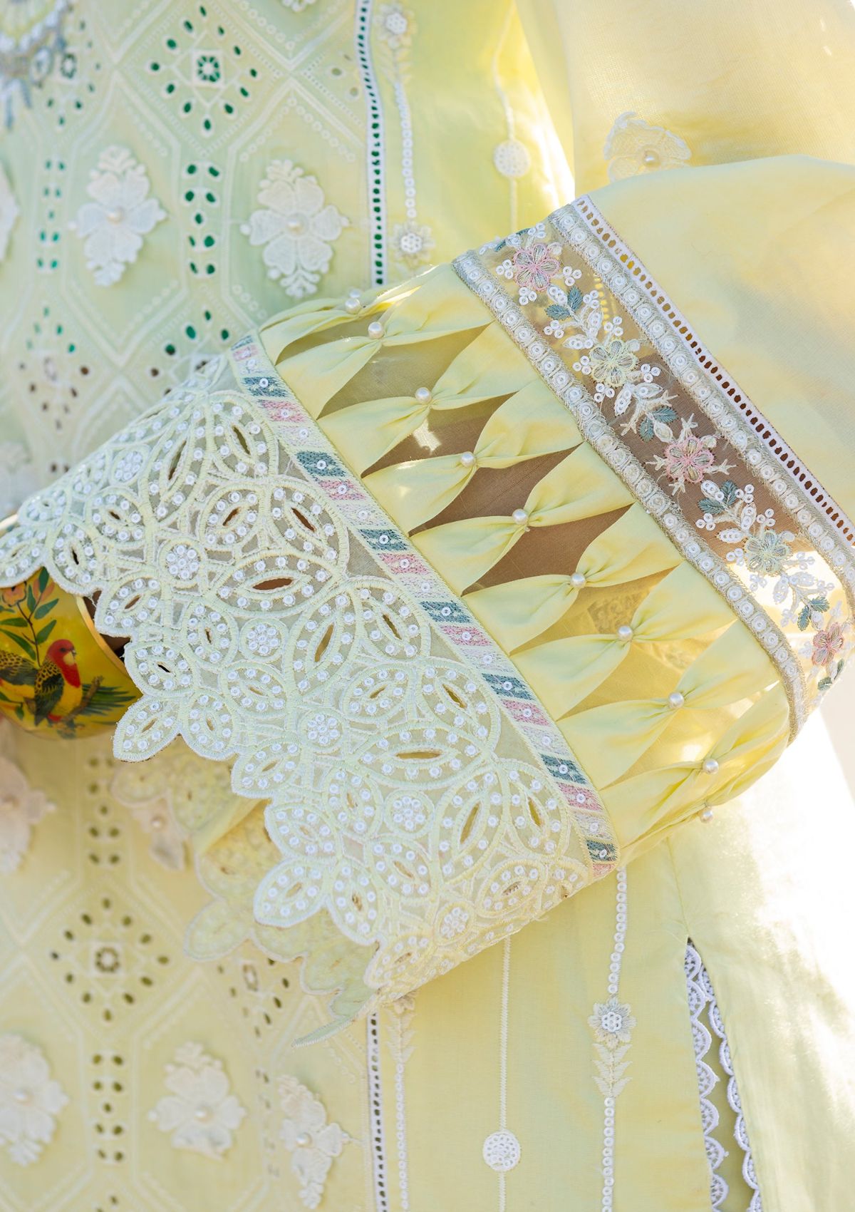 Meem | Luxury Eid Lawn 24 | MD-08 YELLOW by Meem - Designer Dress - Type: Ladies Clothes - Available at Libayah - 100% Original