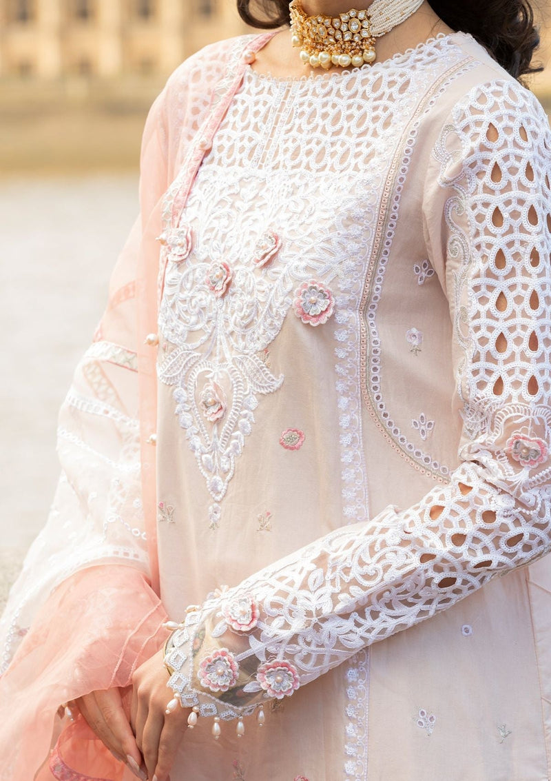 Meem | Luxury Eid Lawn 24 | MD-02 LIGHT PINK by Meem - Designer Dress - Type: Ladies Clothes - Available at Libayah - 100% Original