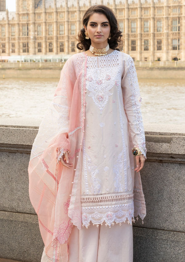 Meem | Luxury Eid Lawn 24 | MD-02 LIGHT PINK by Meem - Designer Dress - Type: Ladies Clothes - Available at Libayah - 100% Original