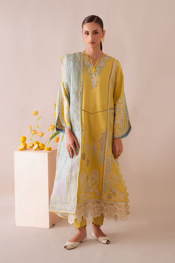 MEHRA – authentic Pakistani dress from the Aabyaan Miraal Signature Embroidered Viscose 25 collection for women in the UK