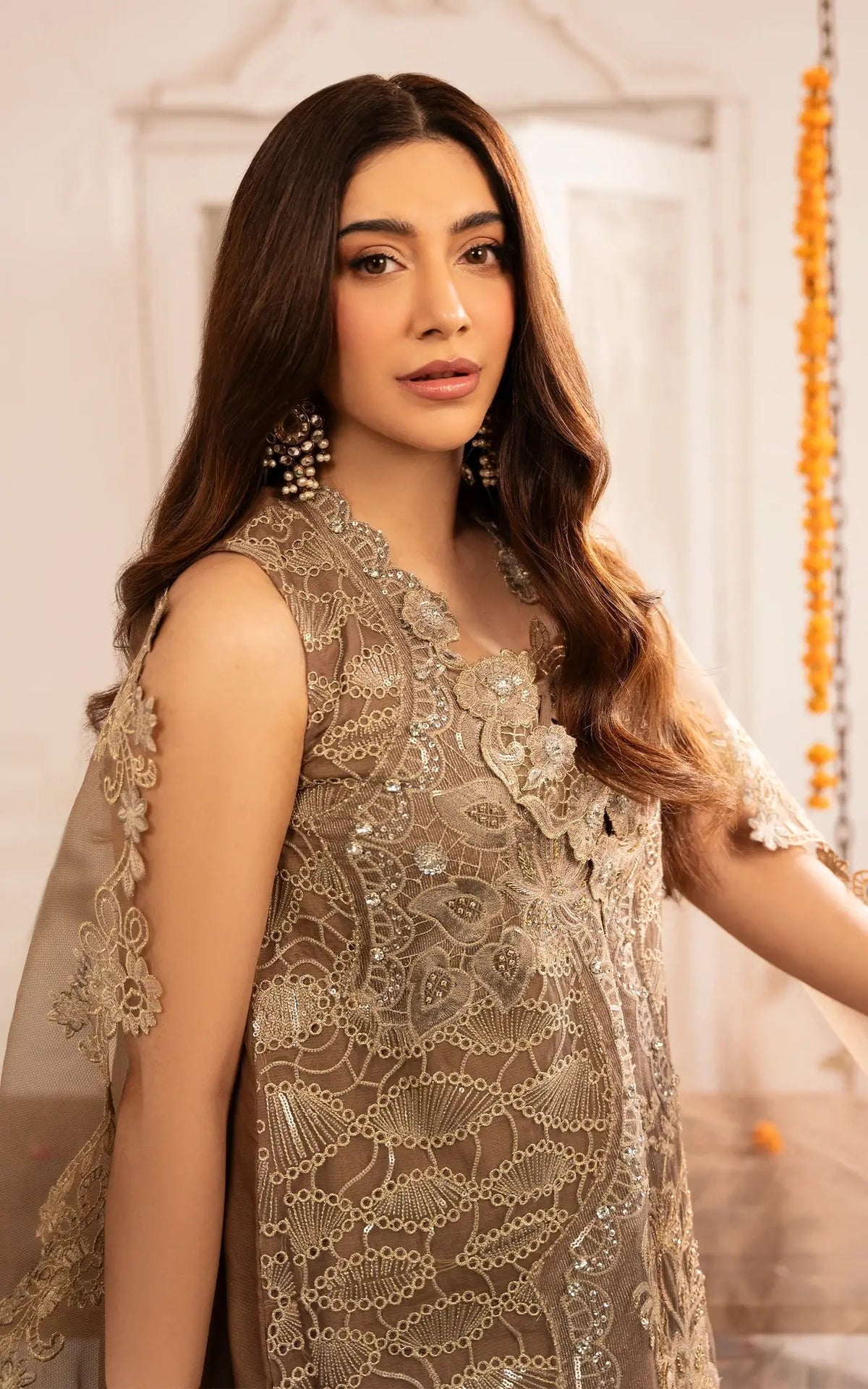 Asifa and Nabeel | Sunehri Eid 25 | Mehrunisa-(SEF25-07) by Asifa and Nabeel - Designer Dress - Type: Ladies Clothes - Available at Libayah - 100% Original