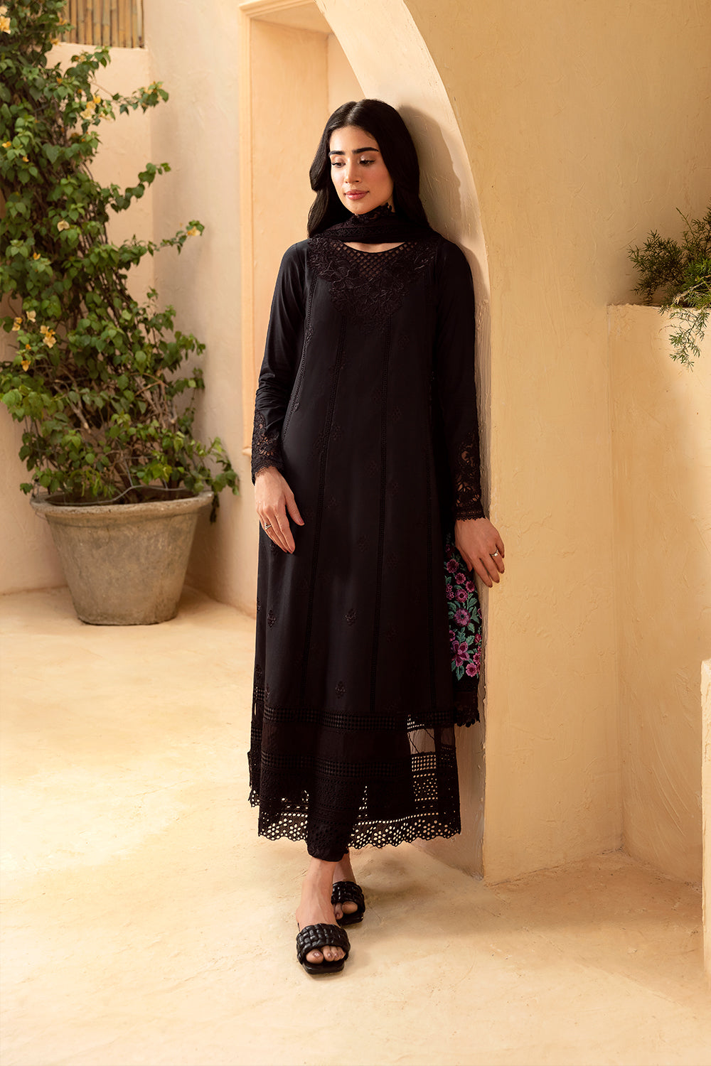 Azure | Luxury Premium Cambric 24 | Midnight Rose by Azure - Designer Dress - Type: Luxury - Available at Libayah - 100% Original