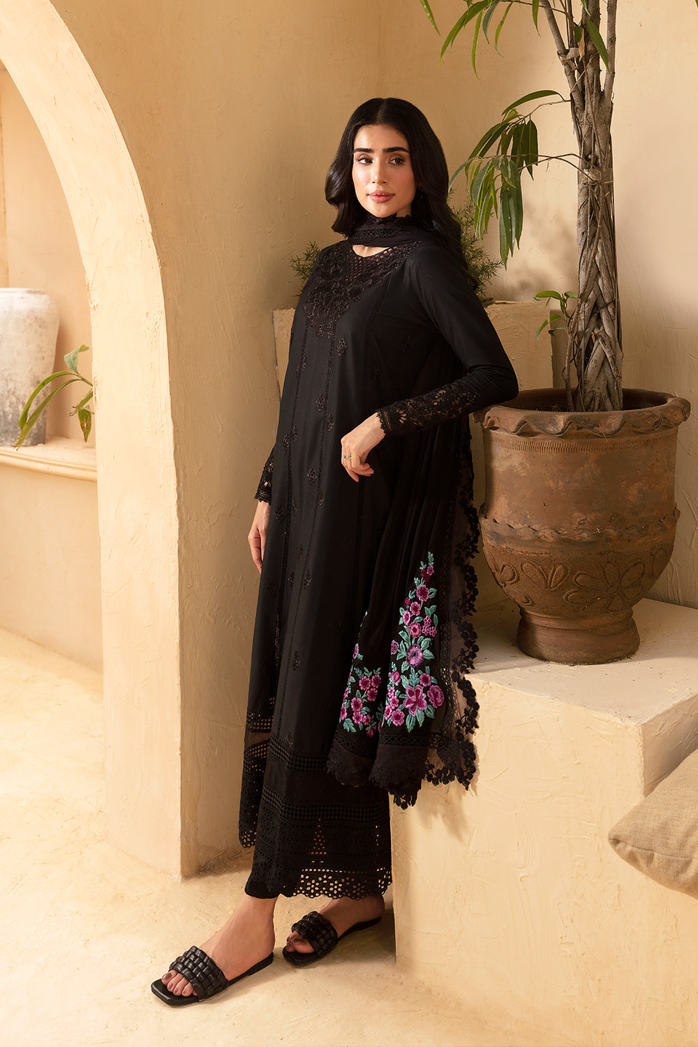 Azure | Luxury Premium Cambric 24 | Midnight Rose by Azure - Designer Dress - Type: Luxury - Available at Libayah - 100% Original