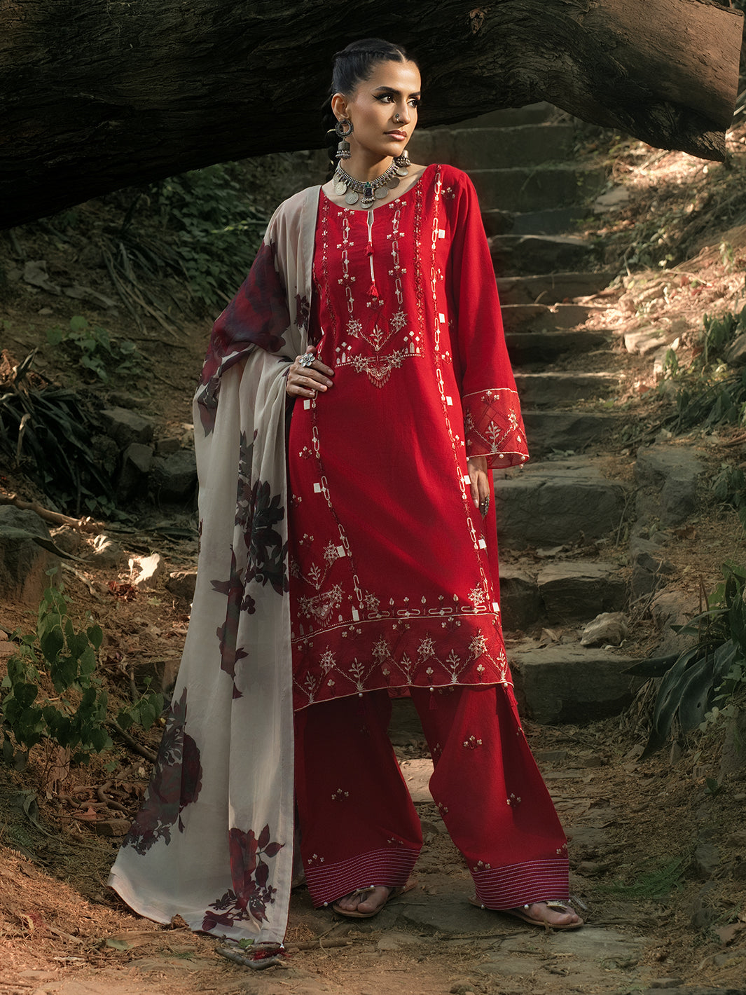 Hemstitch | The Garden Lawn | Midnight Rose by Hemstitch - Designer Dress  - Type : Ladies Clothes - Available at Libayah - 100% Original 