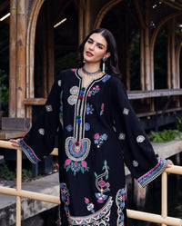 Mushq | Hemline Karandi | Midnight Rune by Mushq - Designer Dress - Type : Ladies Clothes - Available at Libayah - 100% Original 