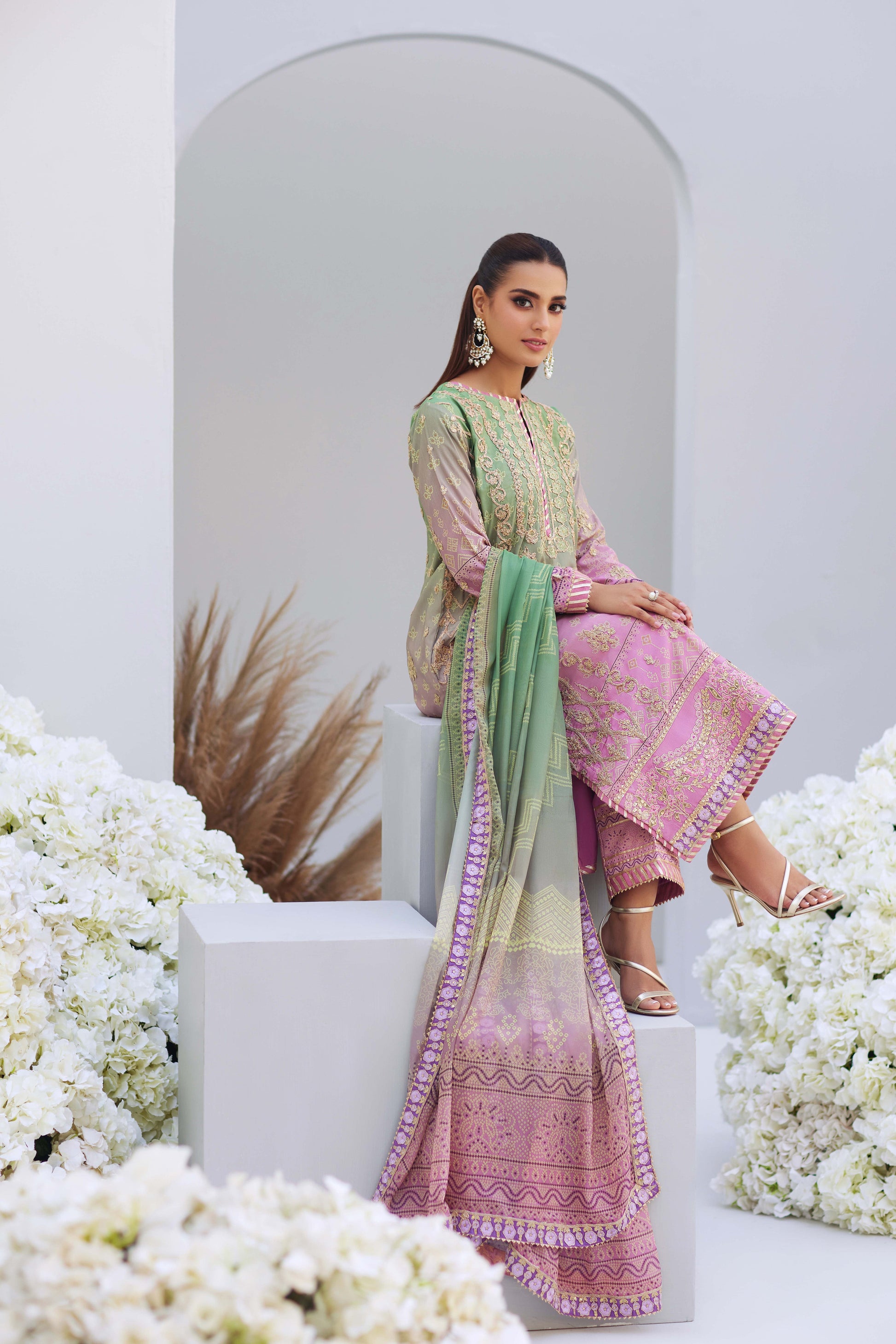 Mina Hasan | Luxury Pret | Leila by Mina Hasan - Designer Dress - Type: Ladies Clothes - Available at Libayah - 100% Original
