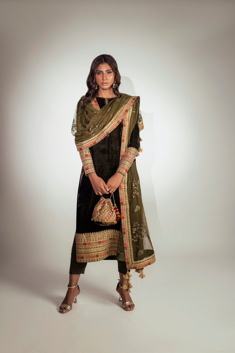 Mina Hasan | Luxury Pret | MHLP-1274 by Mina Hasan - Designer Dress - Type: Ladies Clothes - Available at Libayah - 100% Original