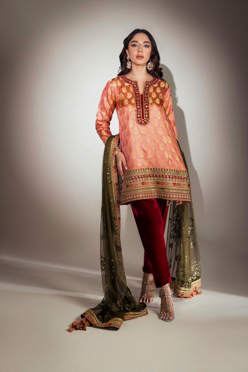 Mina Hasan | Luxury Pret | MHLP-1279 by Mina Hasan - Designer Dress - Type: Ladies Clothes - Available at Libayah - 100% Original