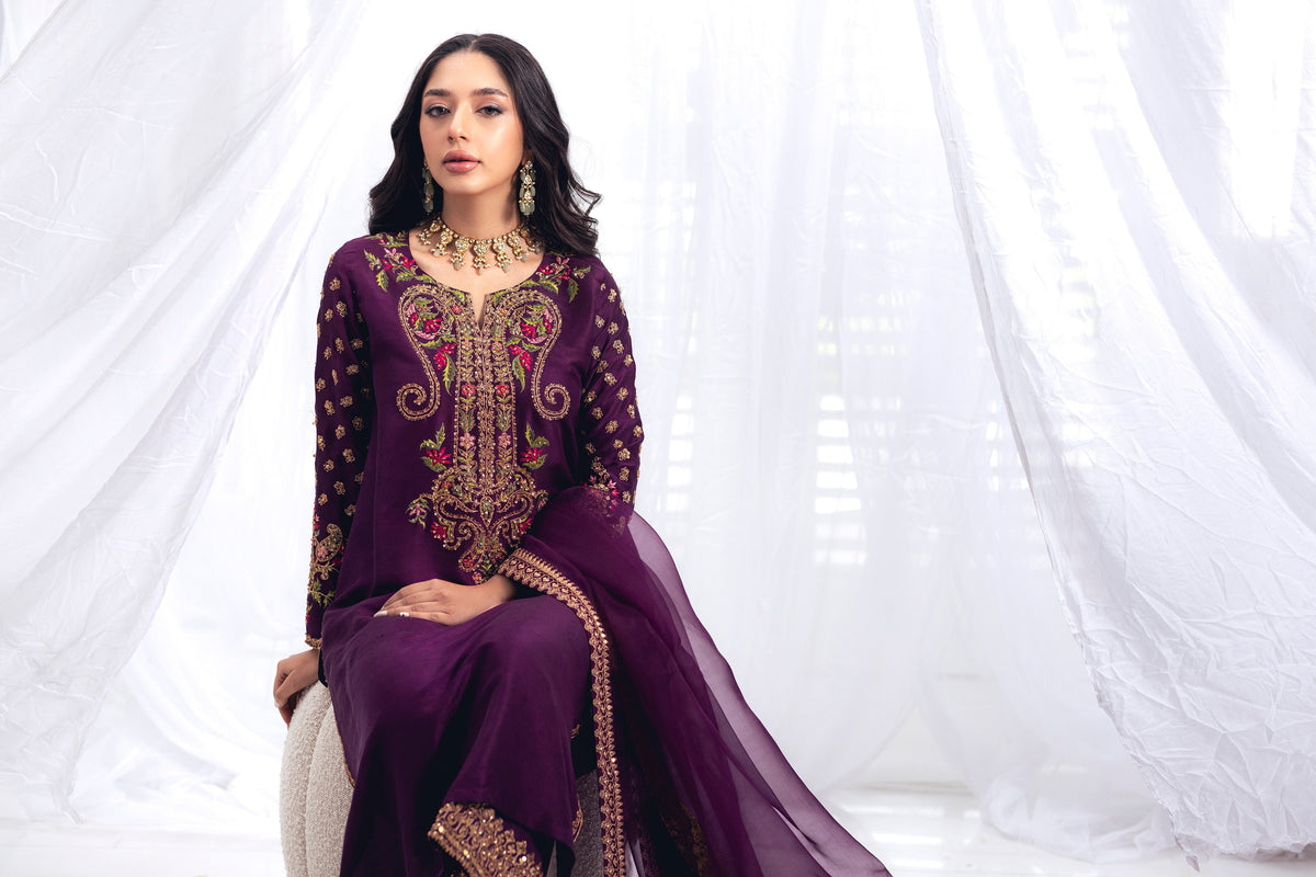 Mina Hasan | Luxury Pret | MHLP-1236 by Mina Hasan - Designer Dress - Type: Ladies Clothes - Available at Libayah - 100% Original