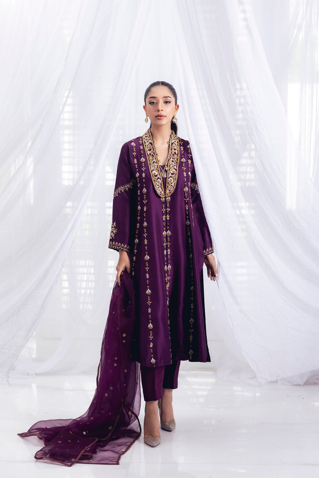 Mina Hasan | Luxury Pret | MHLP-1234 by Mina Hasan - Designer Dress - Type: Ladies Clothes - Available at Libayah - 100% Original
