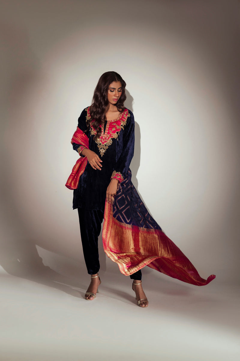 Mina Hasan | Luxury Pret | MHLP-1268 by Mina Hasan - Designer Dress - Type: Ladies Clothes - Available at Libayah - 100% Original