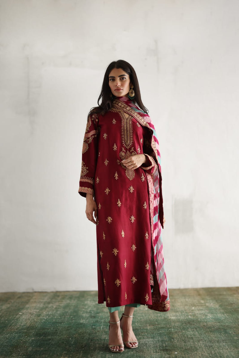 Mina Hasan | Luxury Pret | MHLP-1255 by Mina Hasan - Designer Dress - Type: Ladies Clothes - Available at Libayah - 100% Original