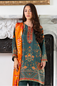 Mina Hasan | Signature Pret | Teal Green - by Libayah - Registered Vendor of : Mina Hasan - 100% Original Designer Dress