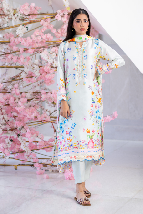 Mina Hasan | Signature Pret | Blue Lush - by Libayah - Registered Vendor of : Mina Hasan - 100% Original Designer Dress